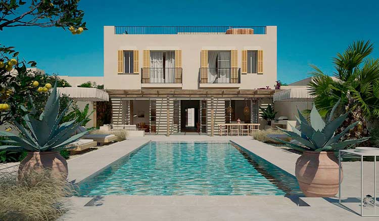 Stylish townhouse Na Llarga combining elegance and comfort in Ses Salines carefully developed by Mallorca Home Connexion.