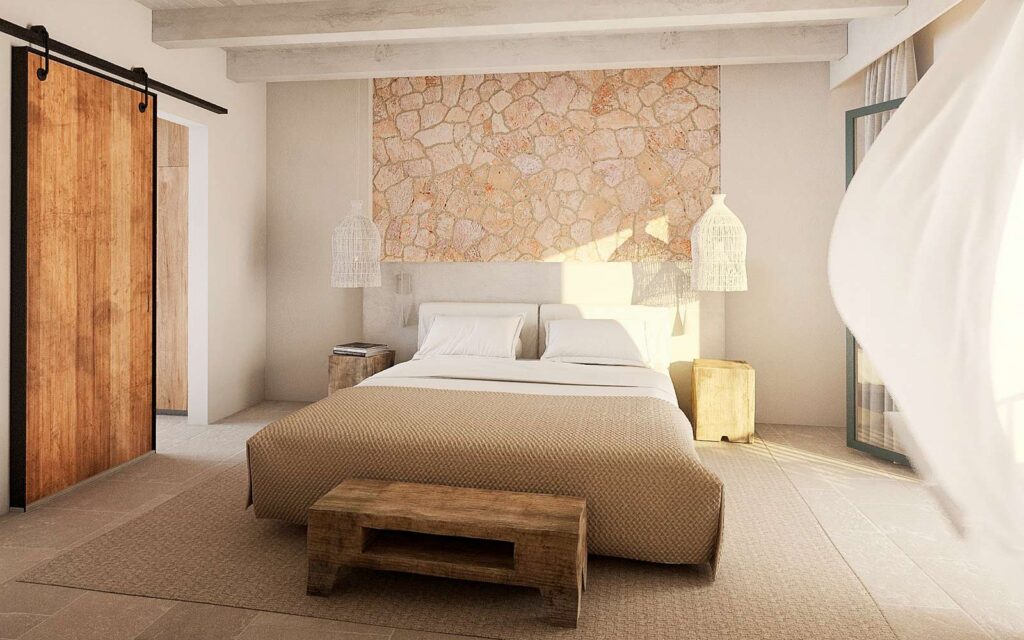 Radiant rooms with warm tones and elegant finishes crafted with care in Mallorca homes