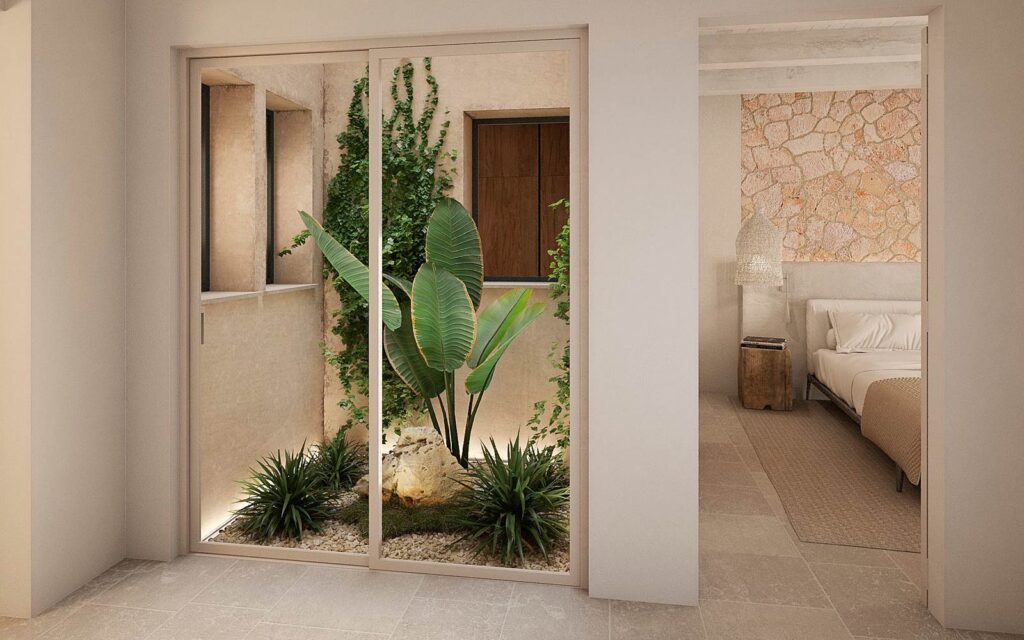 Warm and radiant interiors designed with meticulous care in Ses Salines townhouses